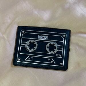 MCM Black and Silver Vintage Cassette Tape Card Holder